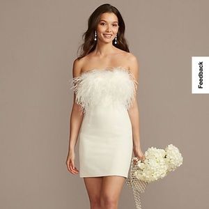 Beautiful white feather dress